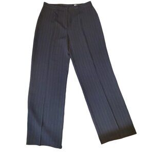 Ivan Grundahl Vintage Wide Leg Dress Pants Pinstripe Pants Black Sz 44/10-12